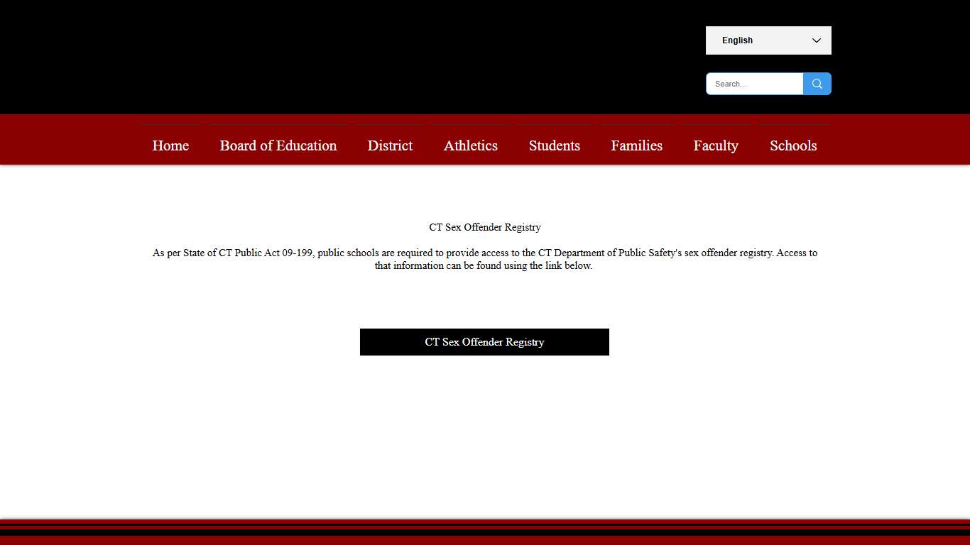 CT Sex Offender Information | Portland Schools